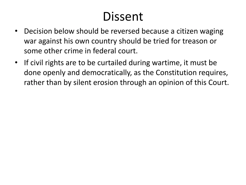 dissent