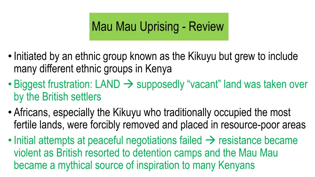 mau mau uprising review