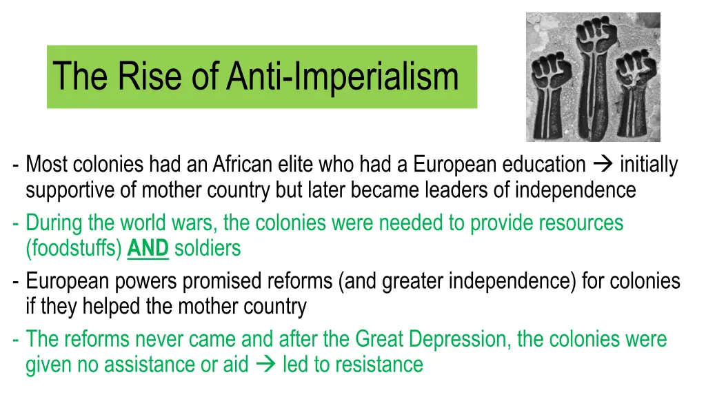 the rise of anti imperialism