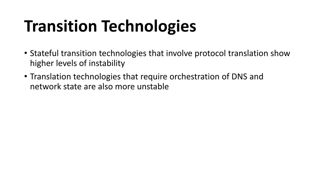 transition technologies