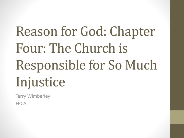 reason for god chapter four the church