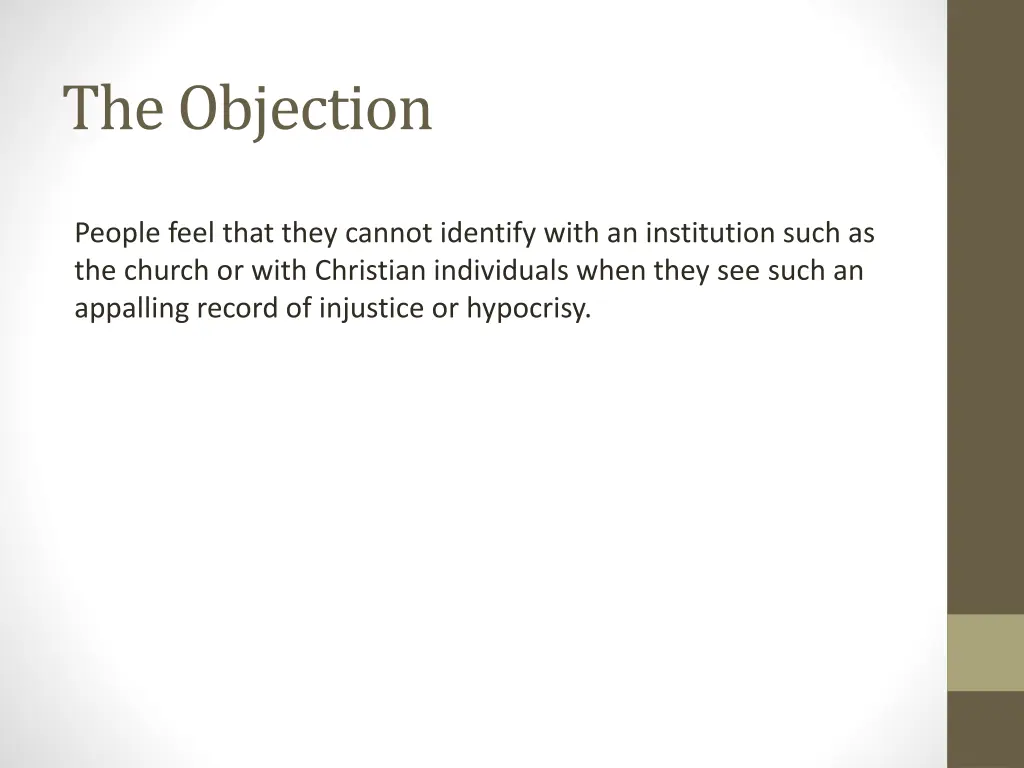 the objection