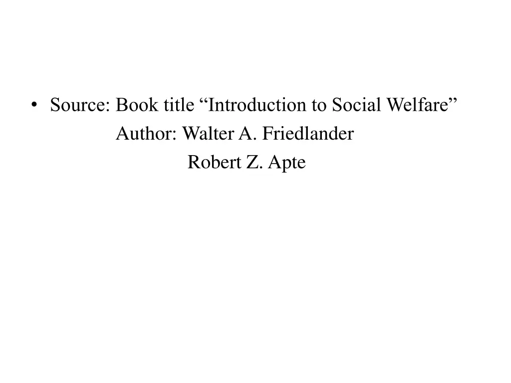 source book title introduction to social welfare