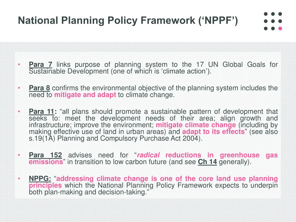 national planning policy framework nppf