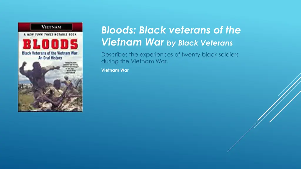 bloods black veterans of the vietnam war by black