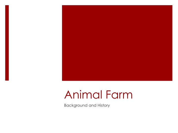 animal farm background and history