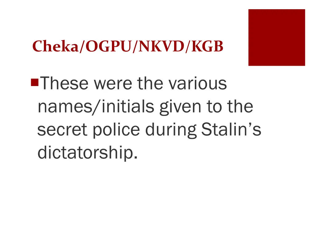 cheka ogpu nkvd kgb