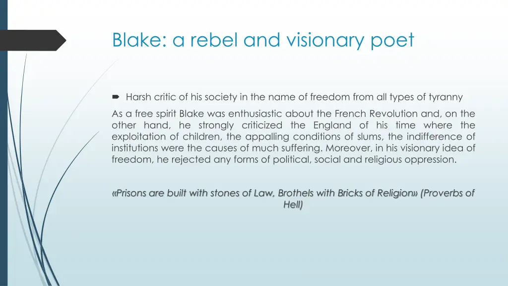 blake a rebel and visionary poet