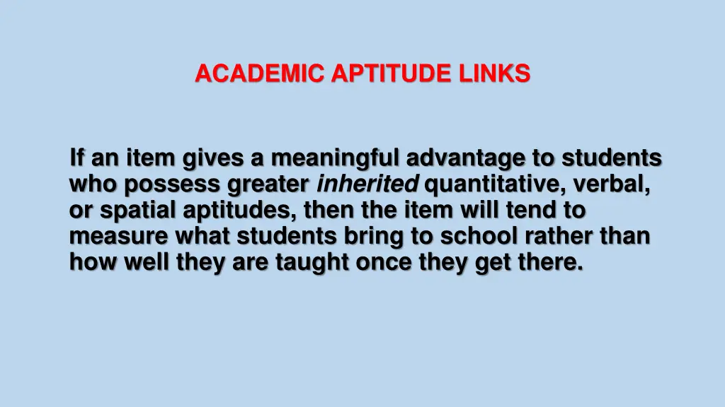 academic aptitude links