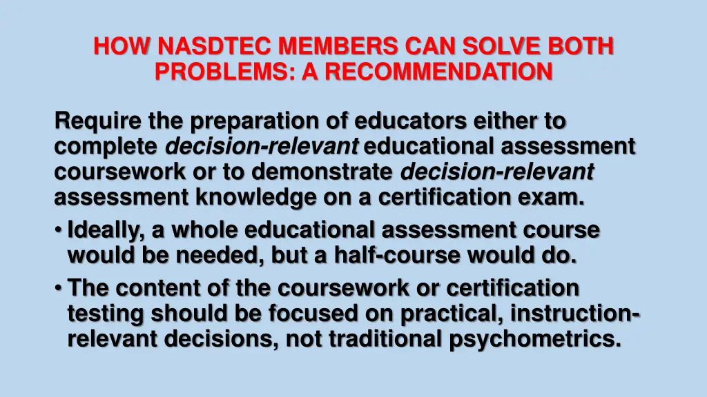 how nasdtec members can solve both problems