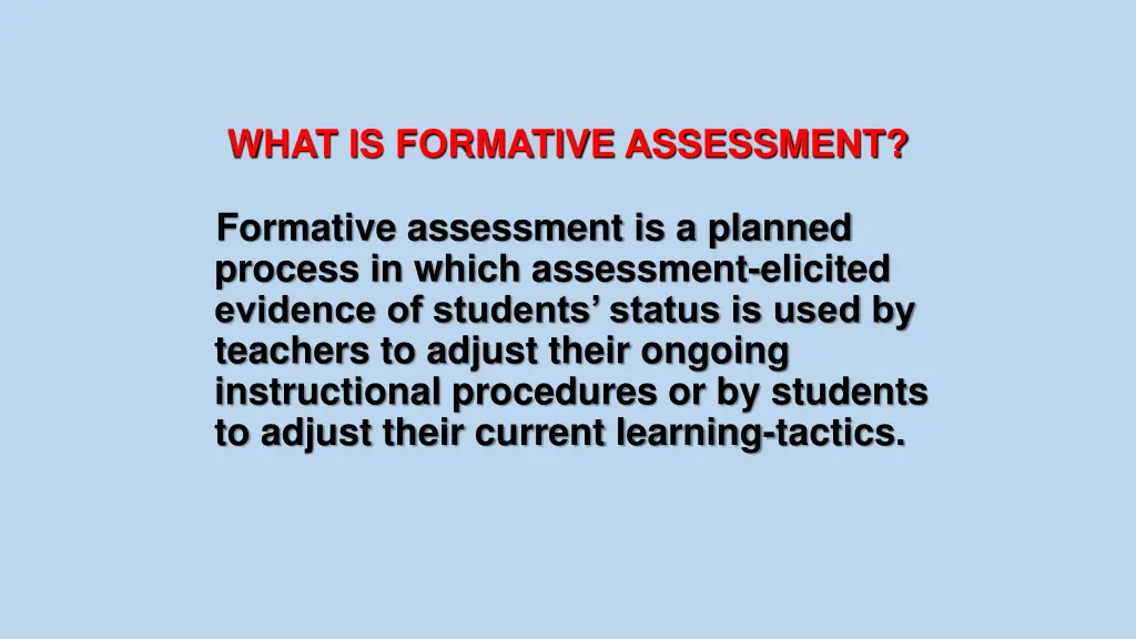 what is formative assessment