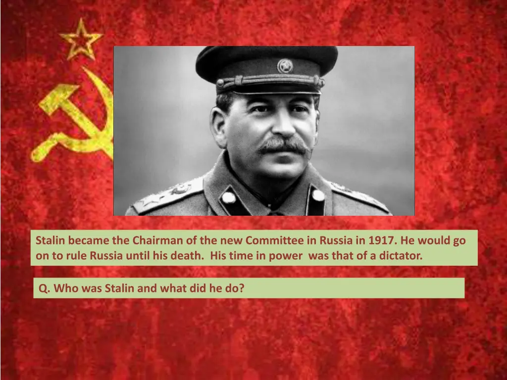 stalin became the chairman of the new committee