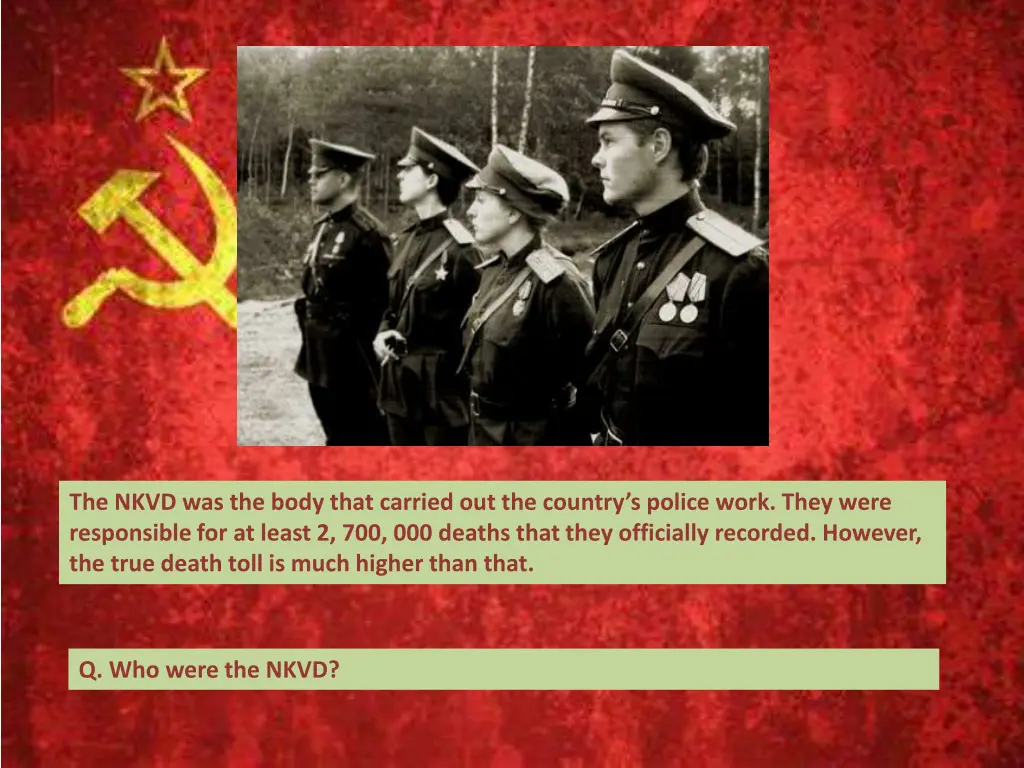 the nkvd was the body that carried