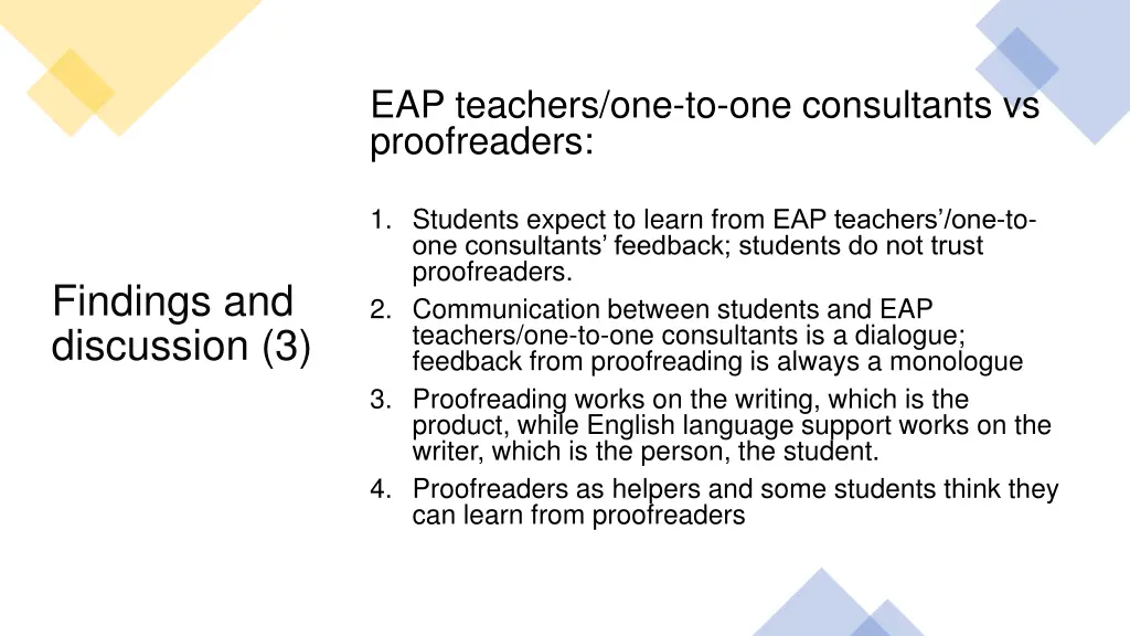 eap teachers one to one consultants