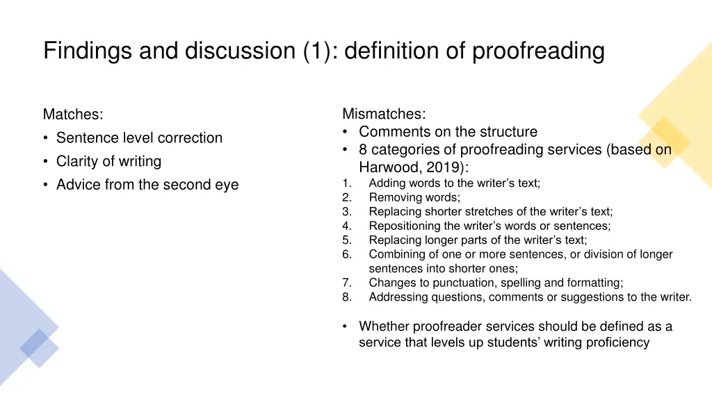 findings and discussion 1 definition