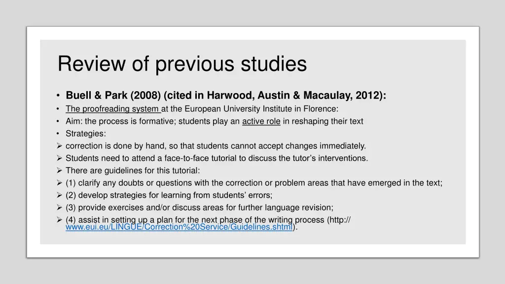 review of previous studies 2