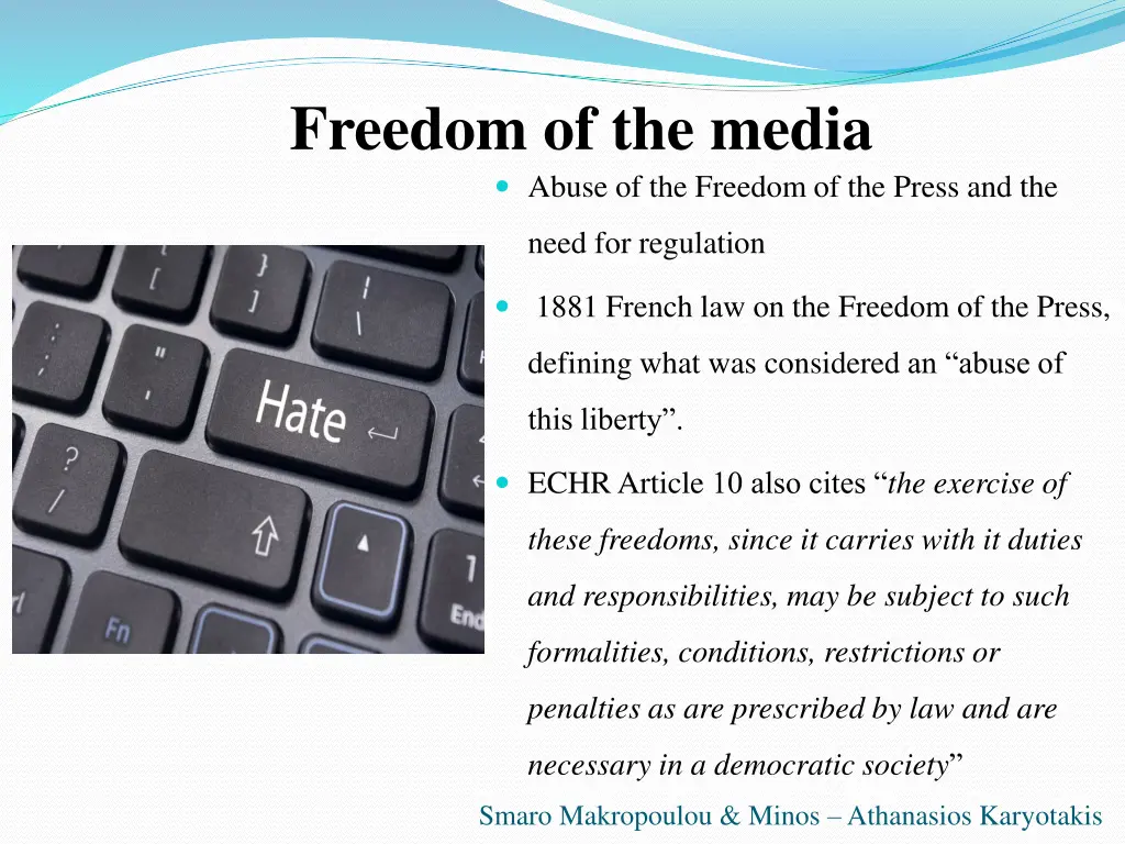 freedom of the media abuse of the freedom