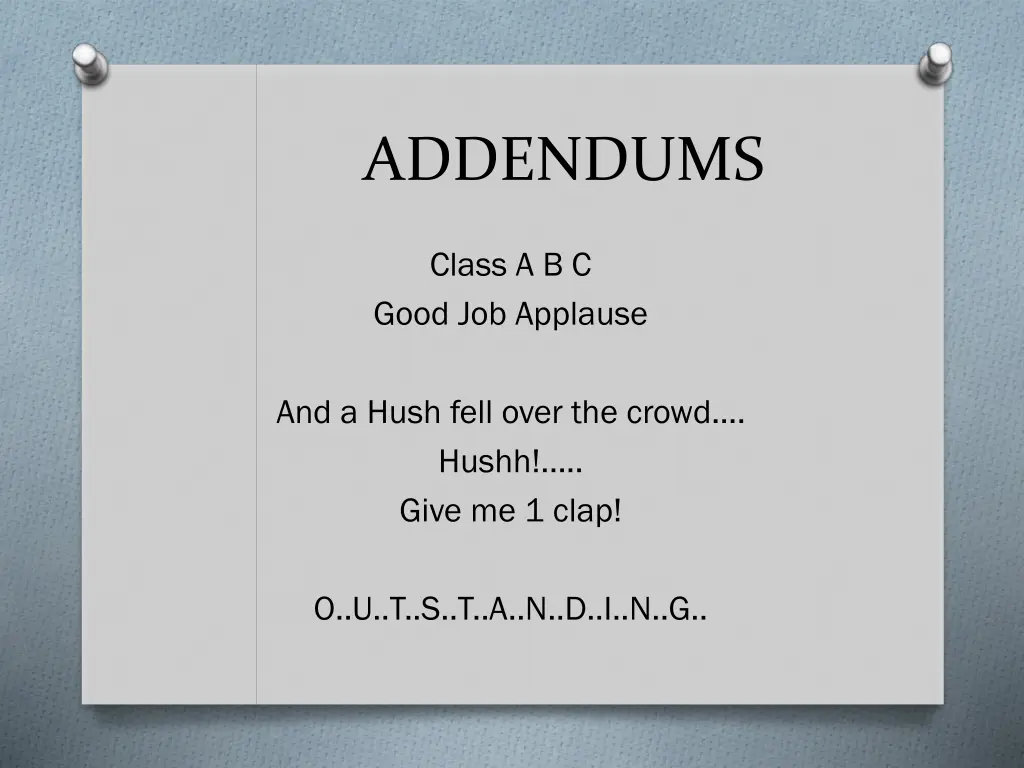 addendums