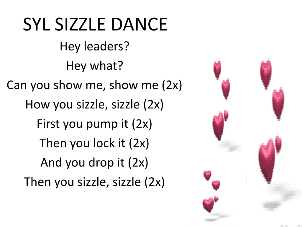 syl sizzle dance hey leaders hey what