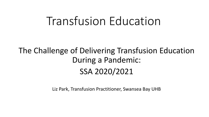 transfusion education