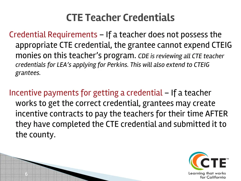 cte teacher credentials