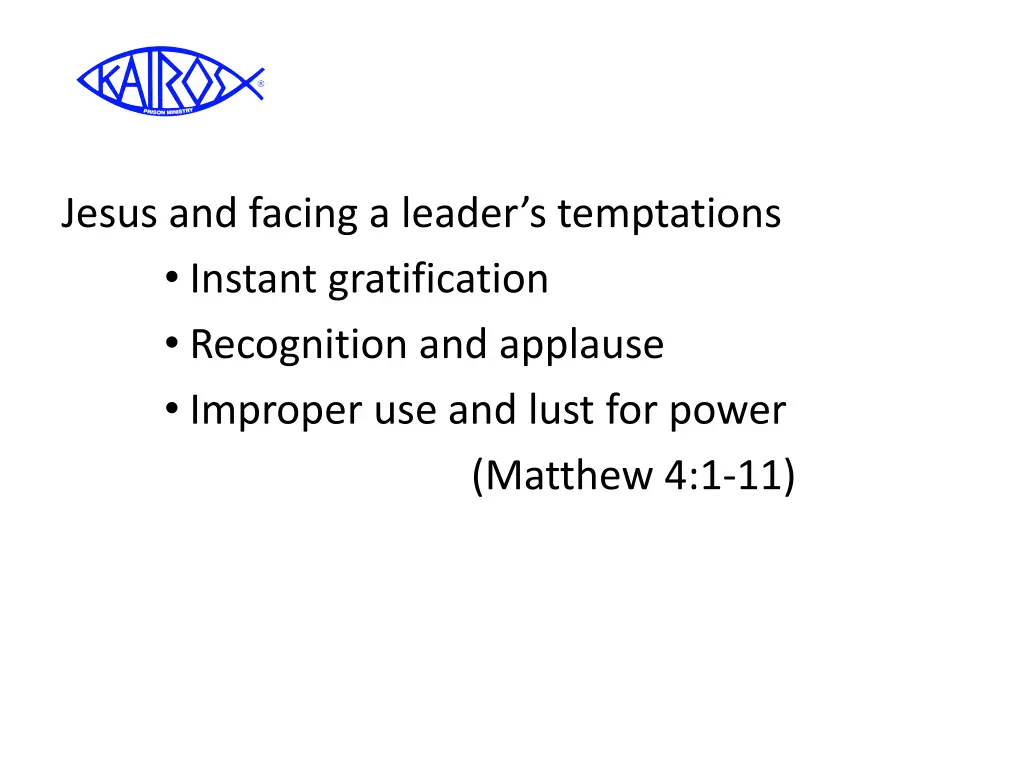 jesus and facing a leader s temptations instant