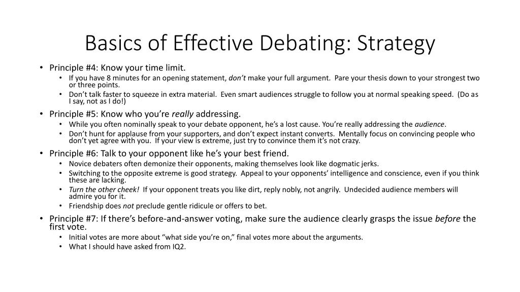 basics of effective debating strategy