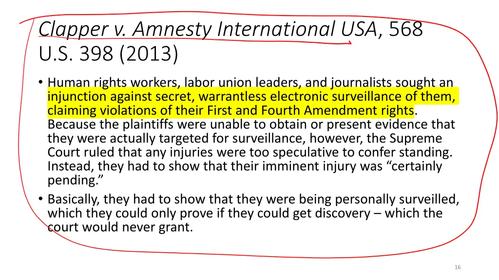 clapper v amnesty international