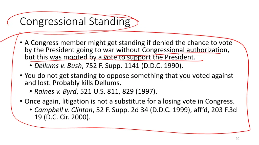 congressional standing