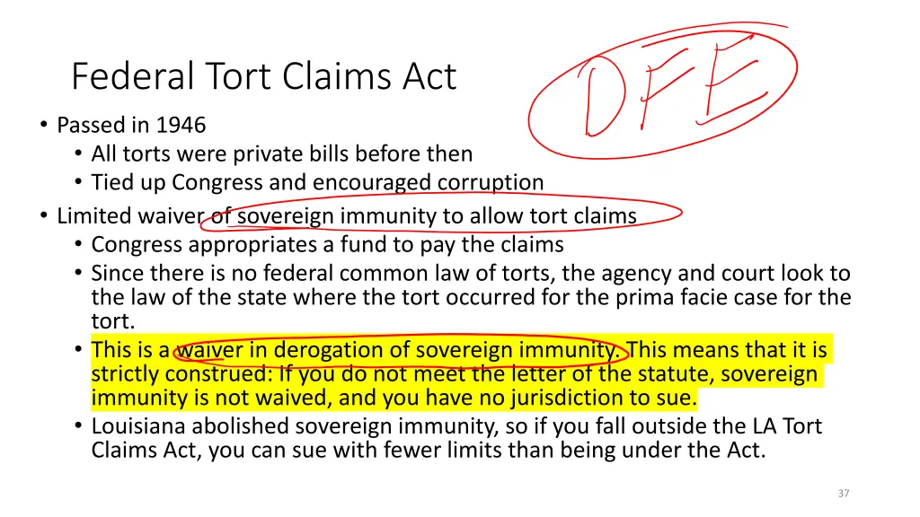 federal tort claims act passed in 1946 all torts