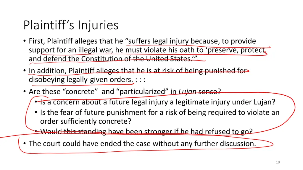 plaintiff s injuries first plaintiff alleges that