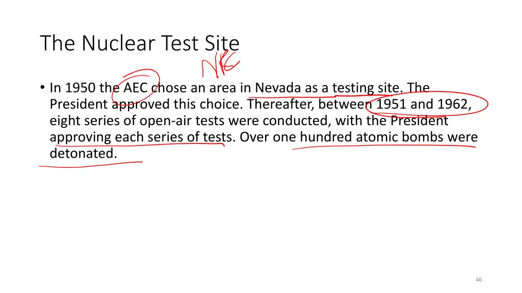 the nuclear test site