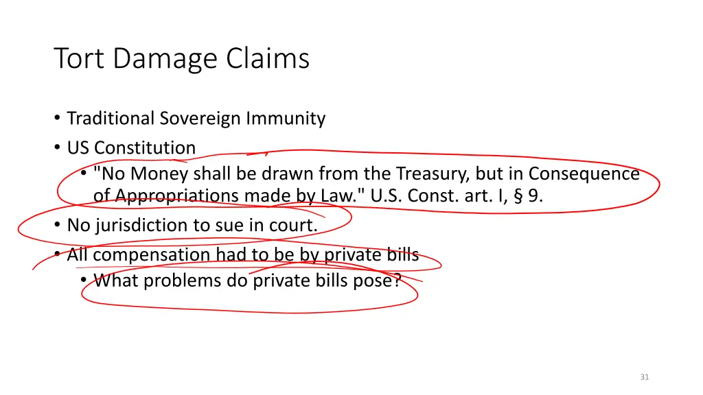 tort damage claims