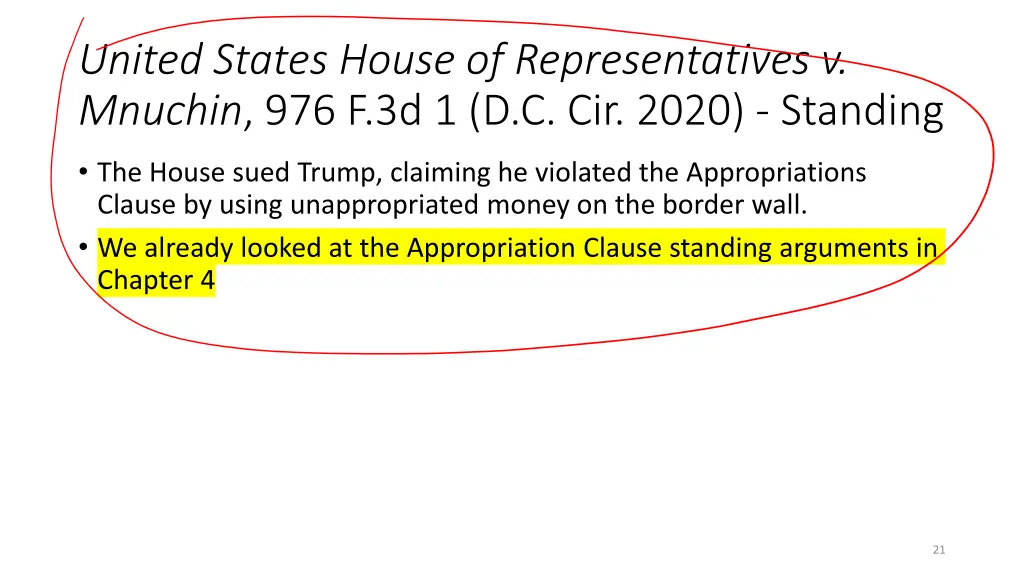 united states house of representatives v mnuchin