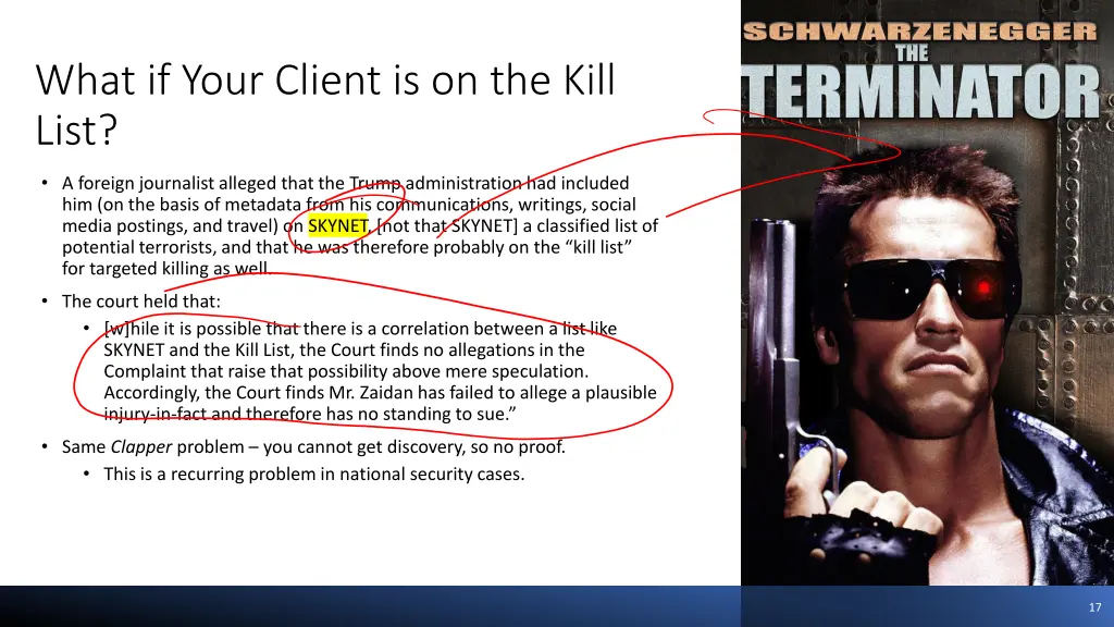 what if your client is on the kill list