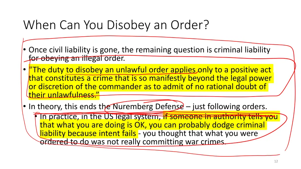 when can you disobey an order