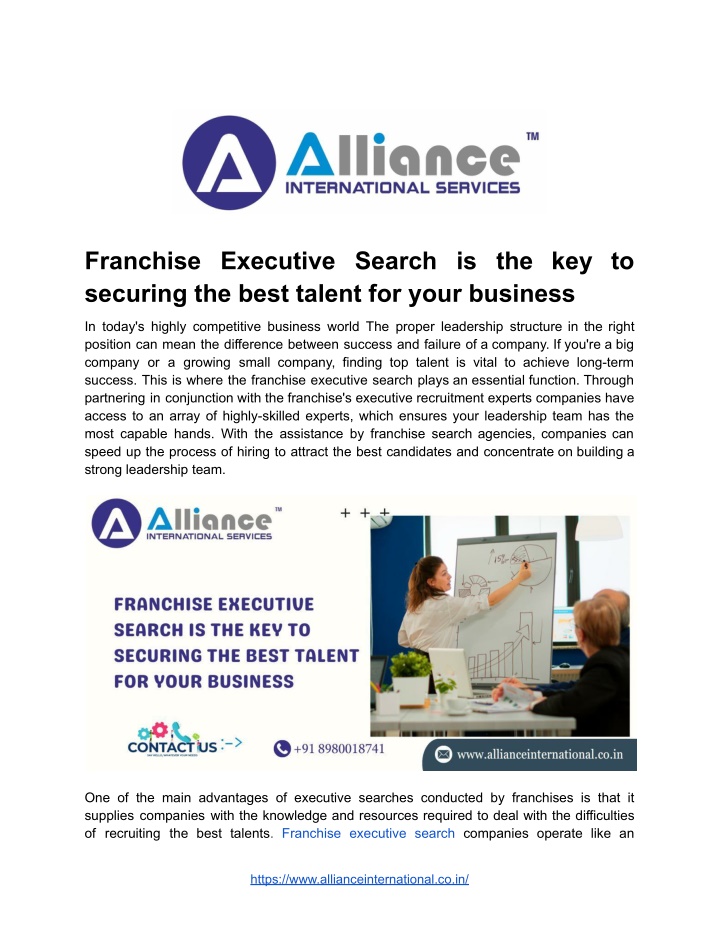 franchise executive search is the key to securing