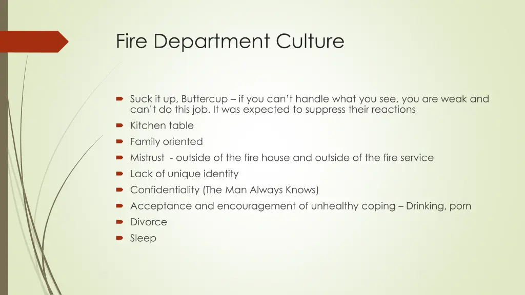 fire department culture