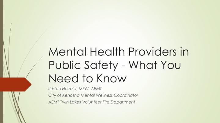 mental health providers in public safety what