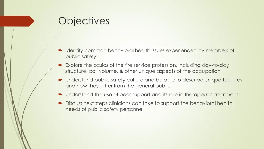 objectives