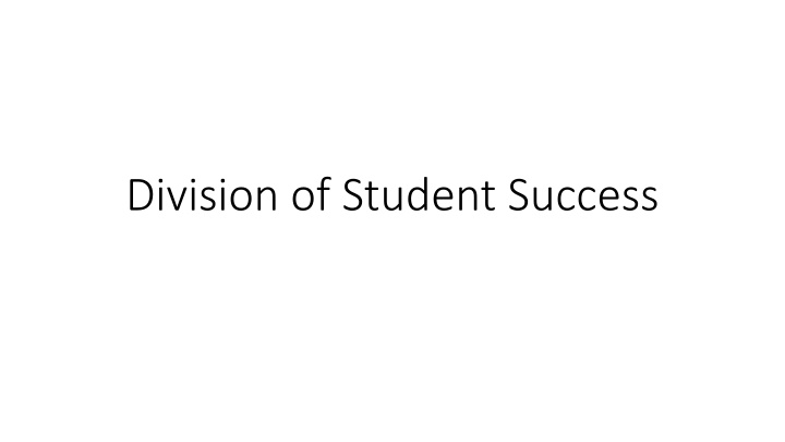 division of student success