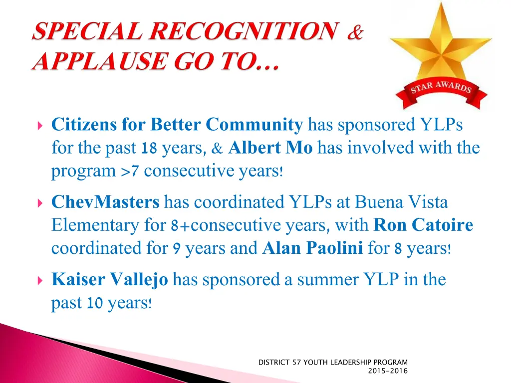 citizens for better community has sponsored ylps