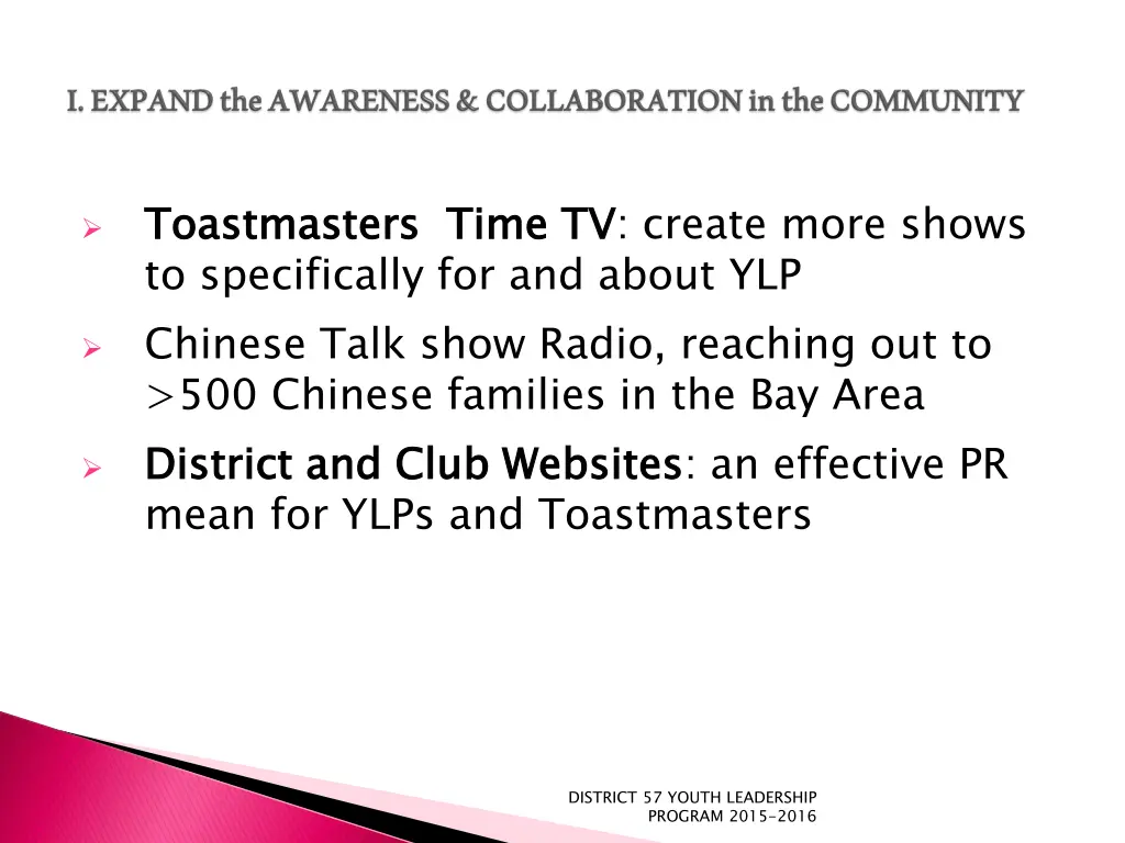 toastmasters time tv to specifically