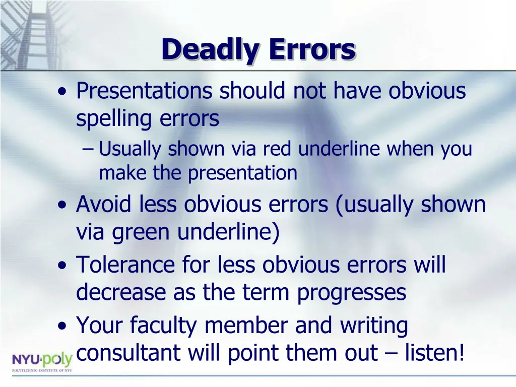 deadly errors