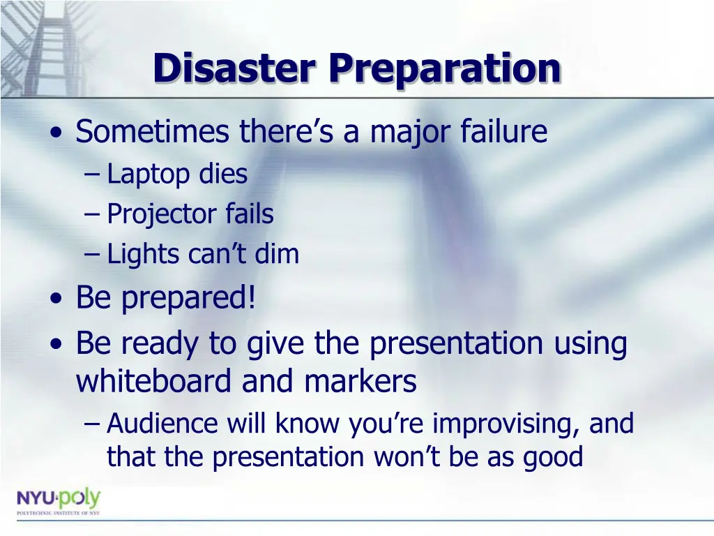 disaster preparation