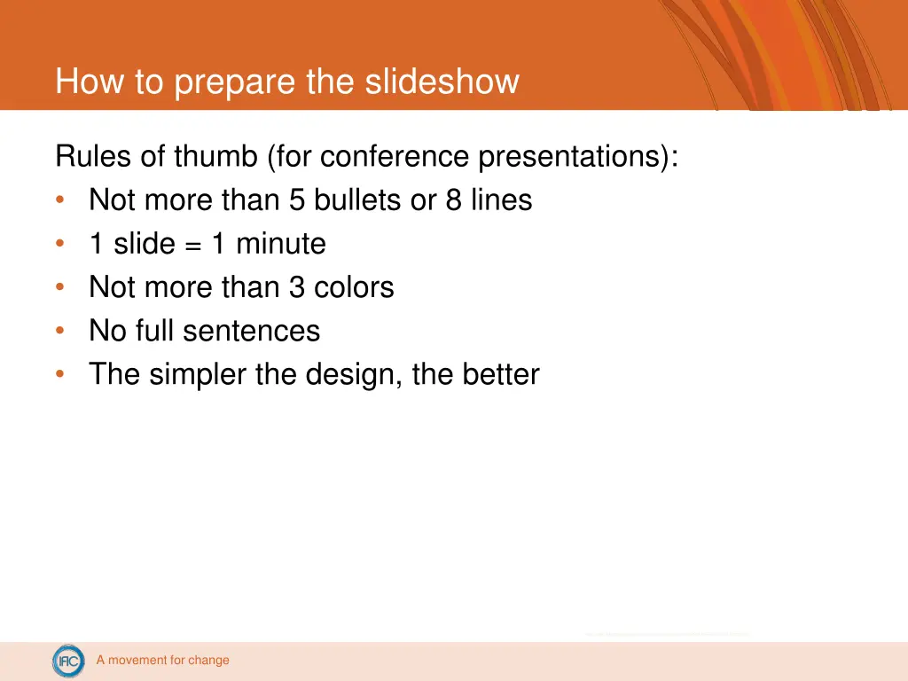 how to prepare the slideshow 1