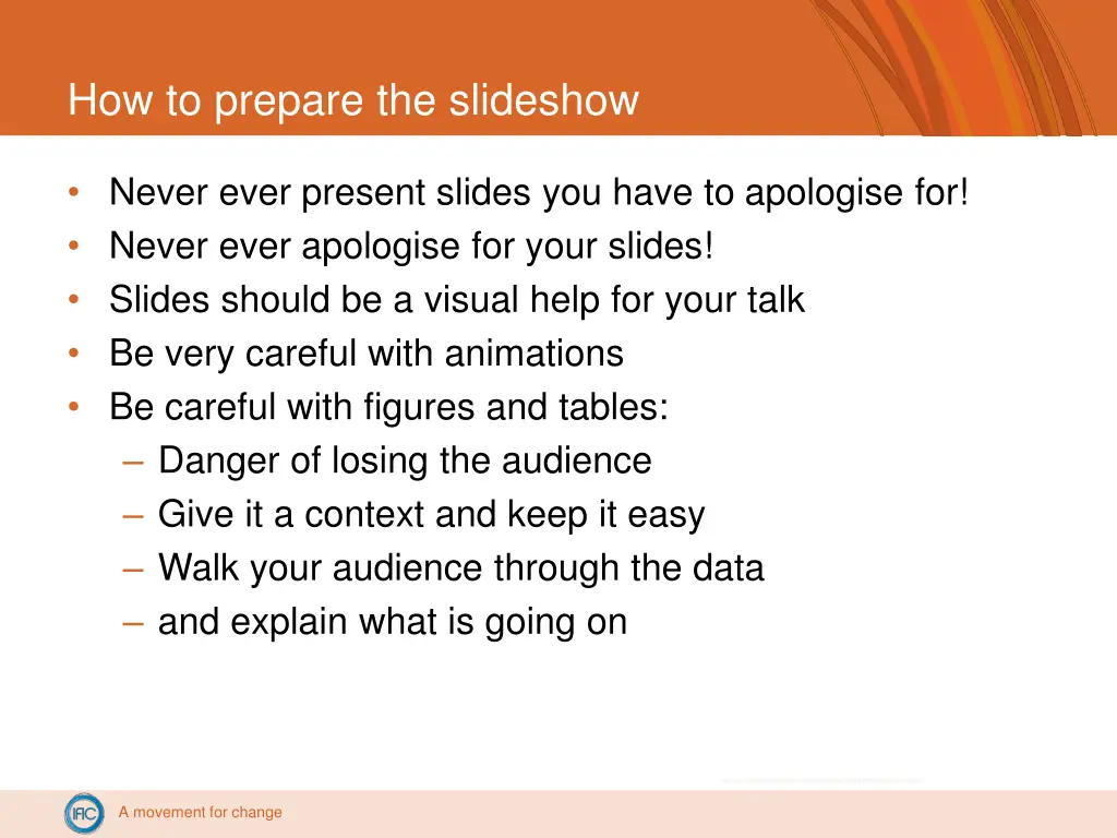 how to prepare the slideshow