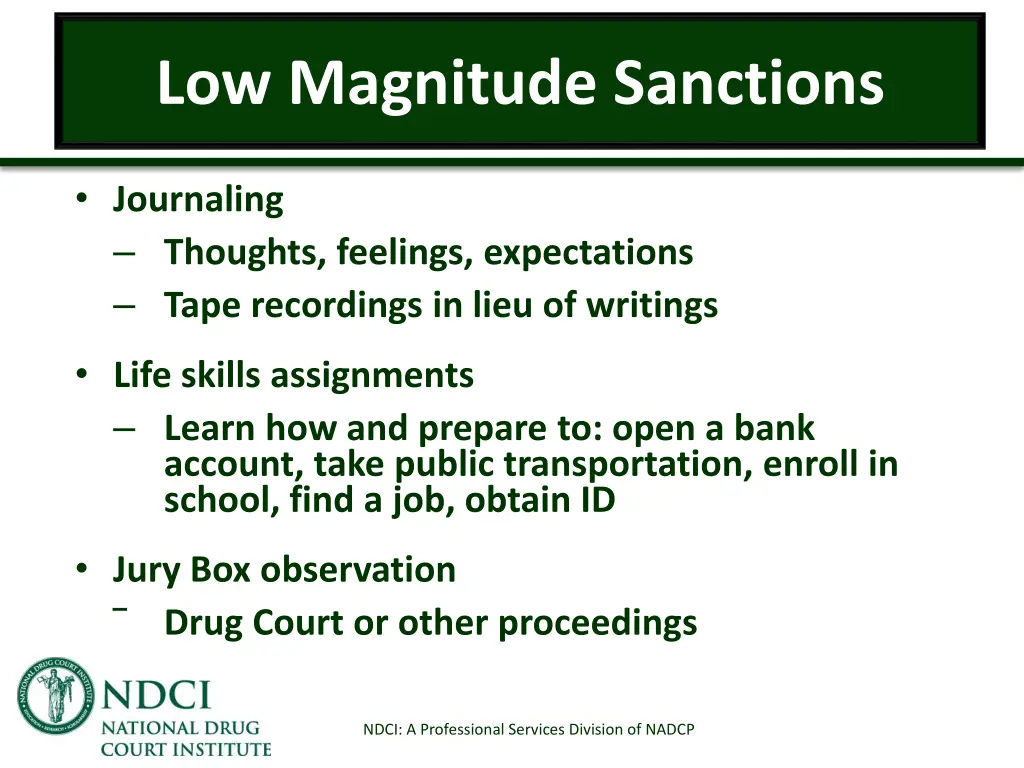 low magnitude sanctions 1