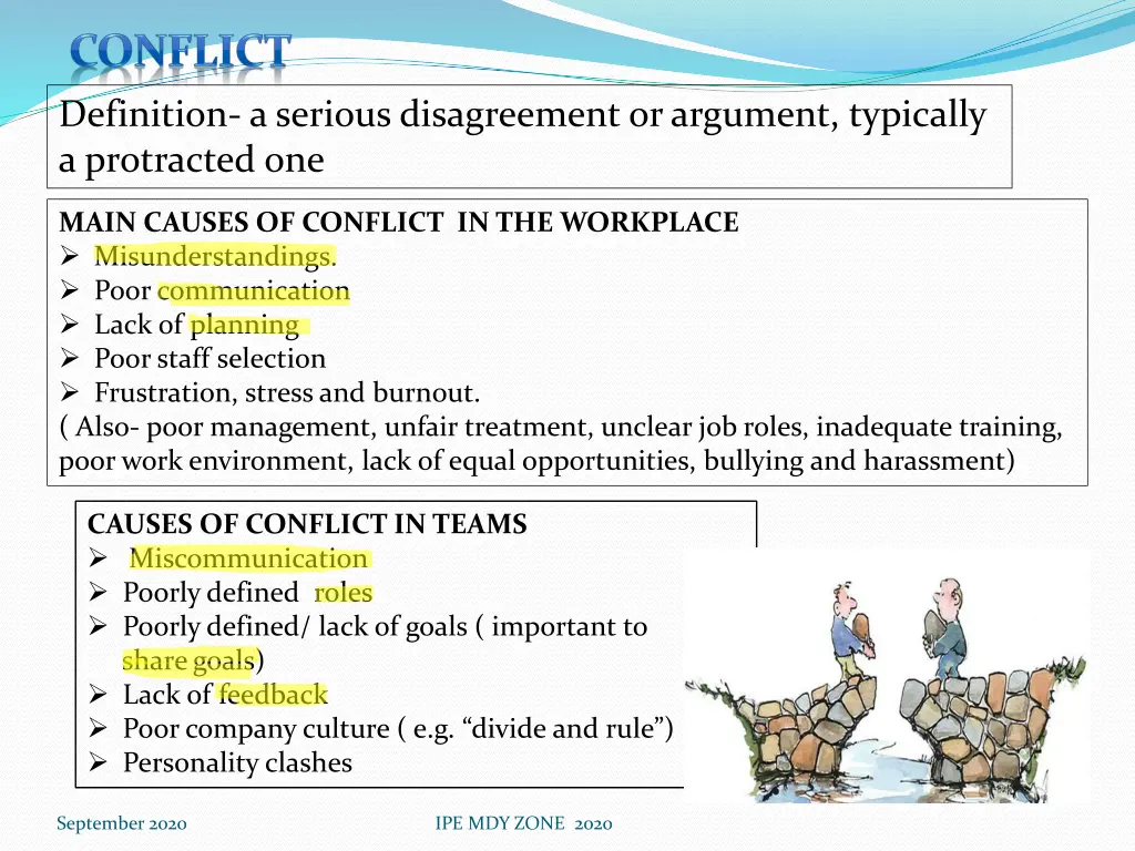 definition a serious disagreement or argument