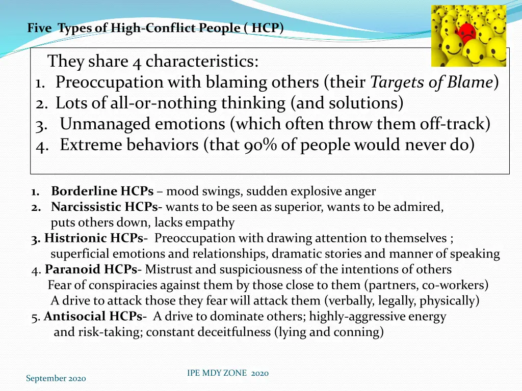 five types of high conflict people hcp